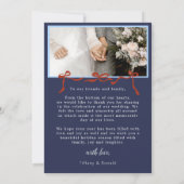 Hand Drawn Frame with Red Bows Merry Married   サンキューカード (裏面)