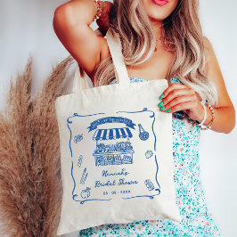 Hand Drawn Fresh Off the Market Bridal Shower トートバッグ