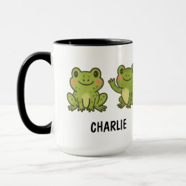 Hand Drawn Frog Custom Cute マグカップ