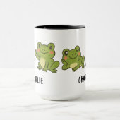 Hand Drawn Frog Custom Cute マグカップ (中央)