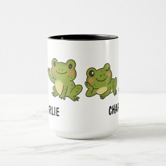 Hand Drawn Frog Custom Cute マグカップ (中央)