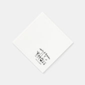 Hand drawn funky Custom Wedding Reception スタンダードカクテルナプキン (角)