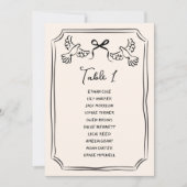 Hand drawn Funky Doodle Wedding Table Seating 招待状 (正面)