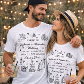 Hand Drawn Funny Custom Wedding Favor Merch Tシャツ