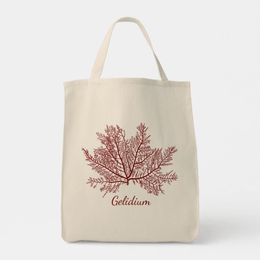 Hand drawn Gelidium Seaweed  トートバッグ (裏面)