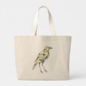 Hand-Drawn Geometric Bird Tote ラージトートバッグ (裏面)