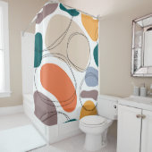 Hand drawn geometric seamless modern abstract mult シャワーカーテン (インサイチュ)