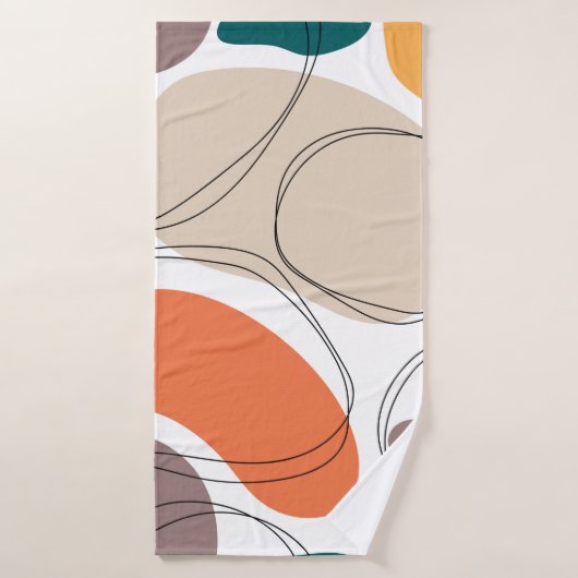 Hand drawn geometric seamless modern abstract mult バスタオル (バスタオル)