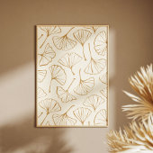 Hand Drawn Ginkgo Japanese Boho Japandi Botanical ポスター