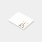 Hand-Drawn Giraffe Christmas Tree Art ポストイット (アングル)