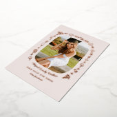 Hand Drawn Grad Announcement Foil Card with Photo  箔招待状 (回転した状態)