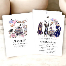 Hand Drawn Graduate class of 2026 Celebration 招待状