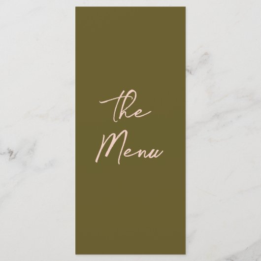  Hand Drawn Grasslands Cream Floral Wedding Menu  メニュー (裏面)