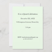 Hand-drawn green artistic leaf branch 招待状 (裏面)