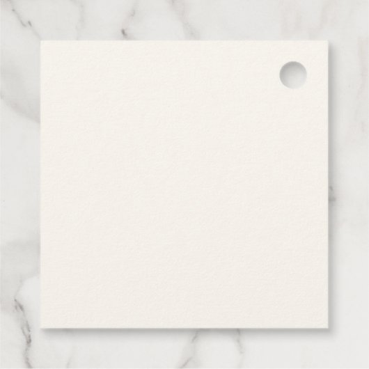 Hand Drawn Green Wedding Thank You フェイバータグ (裏面)