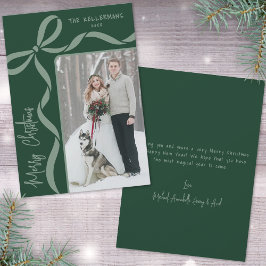 Hand Drawn Green Whimsical Merry Christmas シーズンカード