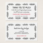 Hand-Drawn Greenery Coupon Code Small Business (正面&裏面)