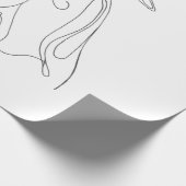 Hand Drawn Greyhound Line Art - Minimalist Design ラッピングペーパー (角)