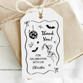 Hand Drawn Halloween Adult Birthday Party ギフトタグ