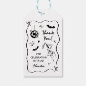 Hand Drawn Halloween Adult Birthday Party ギフトタグ (裏面)