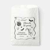 Hand Drawn Halloween Adult Birthday Party フェイバーバッグ (正面)