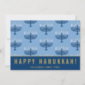 Hand Drawn Hanukkah Candles Happy Hanukkah  シーズンカード (正面)
