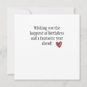 Hand Drawn Happy Birthday  カード (裏面)