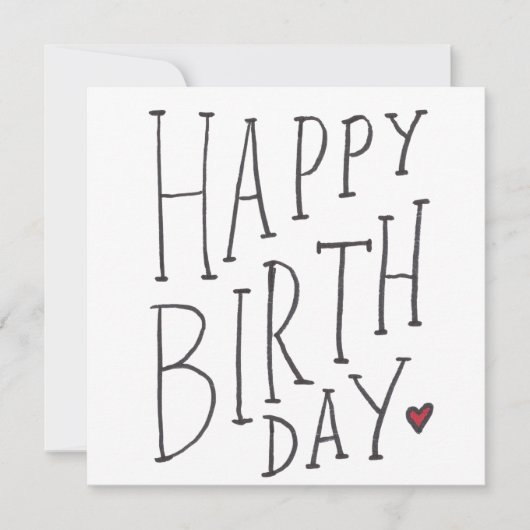 Hand Drawn Happy Birthday  カード (正面)