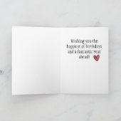 Hand Drawn Happy Birthday Folded カード (内部)