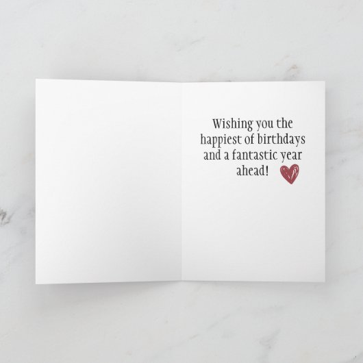 Hand Drawn Happy Birthday Folded カード (内部)