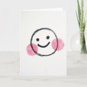 Hand Drawn Happy Face Art Card カード (正面)