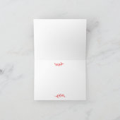 hand drawn heart couple whimsical wedding サンキューカード (内部)