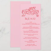 hand drawn heart couple Whimsical Wedding  メニュー (正面/裏面)