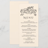 hand drawn heart couple Whimsical Wedding  メニュー (正面/裏面)