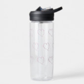 Hand Drawn Heart Donuts Valentines Water Bottle ウォーターボトル (左面)
