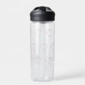Hand Drawn Heart Donuts Valentines Water Bottle ウォーターボトル (正面)