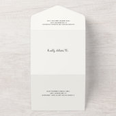 Hand Drawn Hearts Doodle QR Code Modern Wedding オールインワン招待状 (外側)