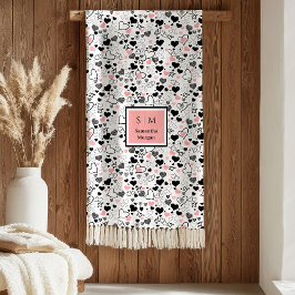 Hand Drawn Hearts Romantic Wedding Love Gift Art  フリースブランケット