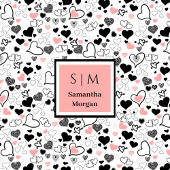 Hand Drawn Hearts Romantic Wedding Love Gift Art  フリースブランケット