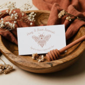 Hand Drawn Honey Bee Floral Botanical Wellness  名刺