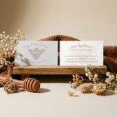 Hand Drawn Honey Bee Floral Botanical Wellness  名刺