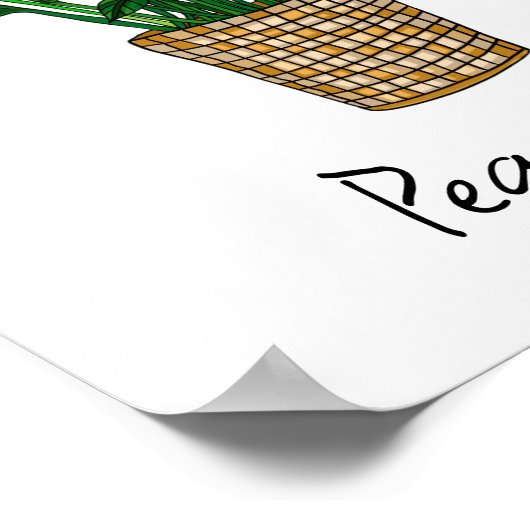 Hand Drawn House Plants Wall Art ポスター (角)