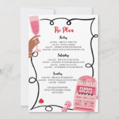 Hand Drawn Illustration Las Vegas Birthday Weekend 招待状 (裏面)