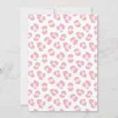 Hand Drawn Illustration Red Pink Let's Get Wild Bi 招待状 (裏面)