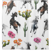 Hand drawn illustration. Seamless pattern. Cute ca シャワーカーテン (正面)