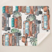 Hand drawn illustration. Watercolor seamless patte シェルパブランケット (正面(横))