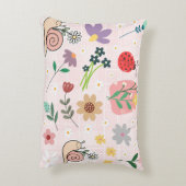 Hand drawn illustrations for kids Botanical pink アクセントクッション (裏面(縦))