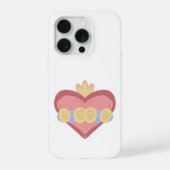 Hand-drawn Immaculate Heart of Mary IPhone Case iPhoneケース (裏面)