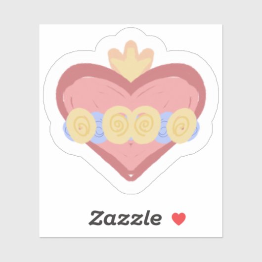 Hand-drawn Immaculate Heart of Mary Sticker シール (シート)