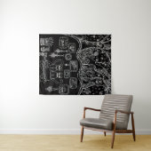 Hand-drawn intricate cats タペストリー (インサイチュ(横))